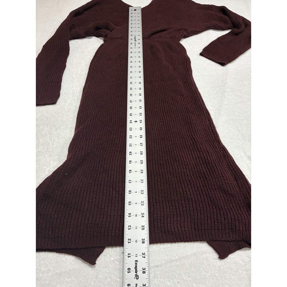 Unbranded Burgundy Women M Size Dress Long Sleeve. SKU72 - Picture 7 of 9